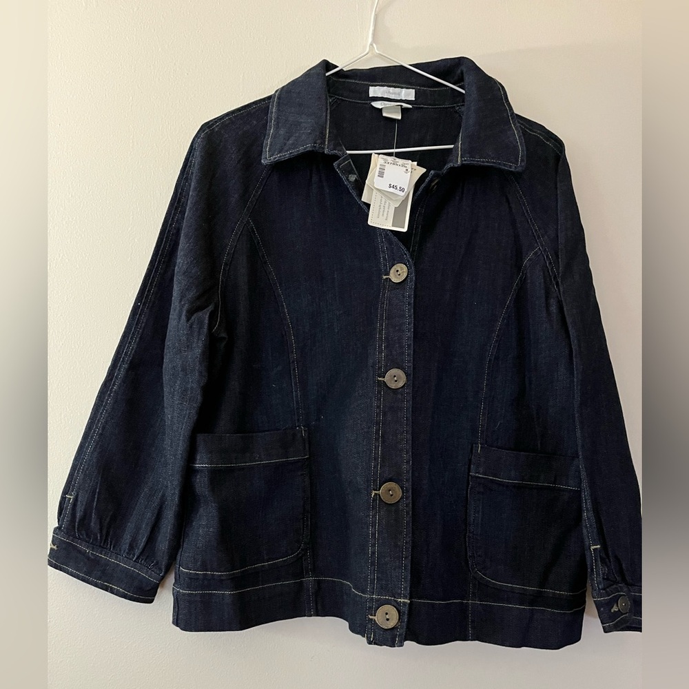 Christopher & Banks Navy Blue Jean Jacket